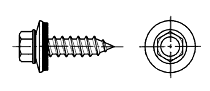 Fassadenschraube JA-3 mit Spitze