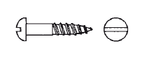 Schlitzschraube (Halbrundholzschraube) DIN 96