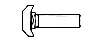 Halfenschraube mit Hakenkopf 