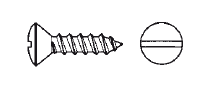 Schlitzschraube (Linsensenk-Blechschraube) DIN 7973