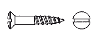 Schlitzschraube (Linsensenkholzschraube) DIN 95