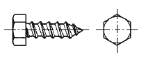 Sechskantschraube (Blechschraube) DIN 7976