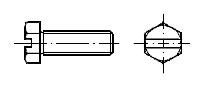 Schlitzschraube (Sechskantschraube) DIN 933