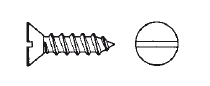 Senkkopfschraube Blechschraube mit Schlitz DIN 7972