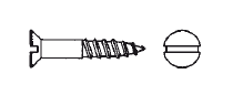 Schlitzschraube (Senkholzschraube) DIN 97