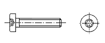 Torx ® / Innensechsrundschraube mit niedrigem Kopf 