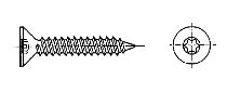 Torx ® / Innensechsrundschraube / Senk-Blechschraube 